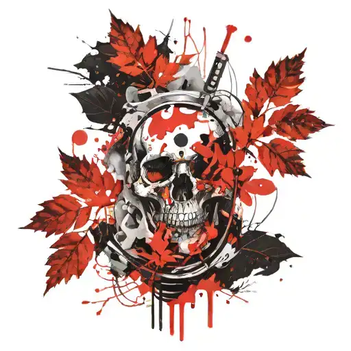 wisdom autumn river tattoo design idea