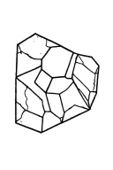 three hexagonal stones outline tattoo design idea