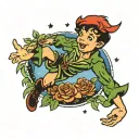 peter pan tattoo design idea