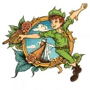 peter pan tattoo design idea