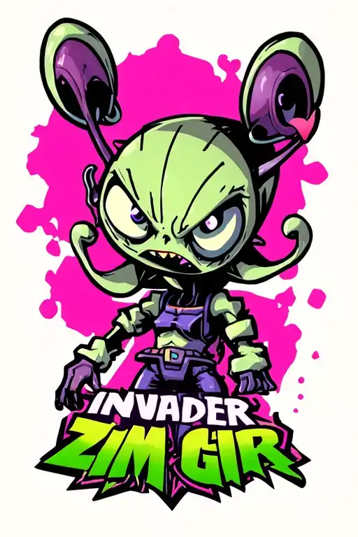 Invader Zim Gir Evil tattoo design idea