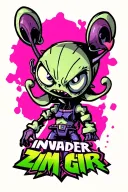Invader Zim Gir Evil tattoo design idea