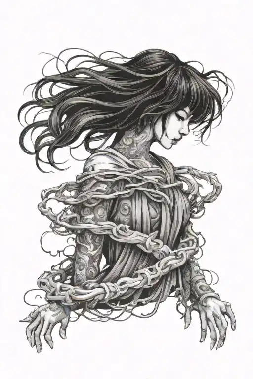 Sadako The Ring  tattoo design idea