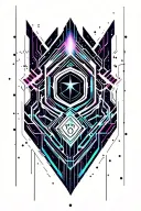 Norse geometry patterns tattoo design idea