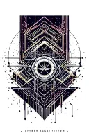 Norse geometry patterns tattoo design idea
