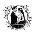 Wedding Anniversary tattoo design idea