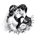 Wedding Anniversary tattoo design idea