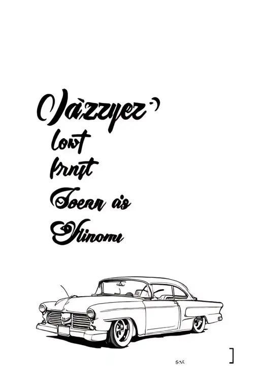 "Vazquez" Lowrider car scene tattoo tattoo design idea