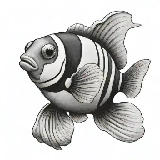 Clownfish tattoo design idea