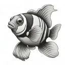 Clownfish tattoo design idea