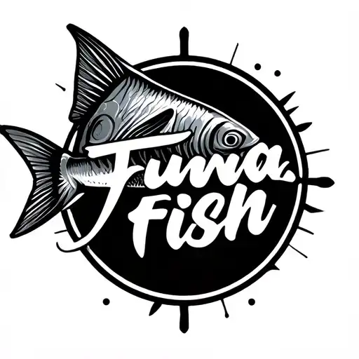 "tuna fish" chef knife tattoo design idea