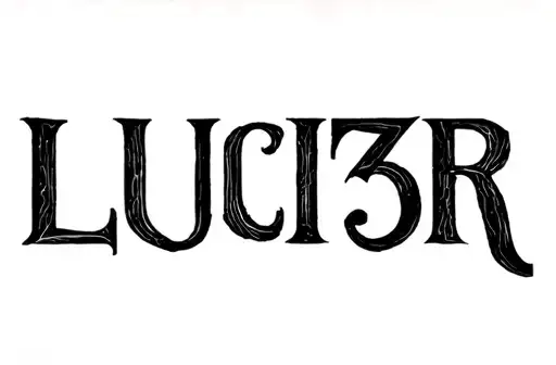 "LUCIF3R" "GIFTED" tattoo design idea