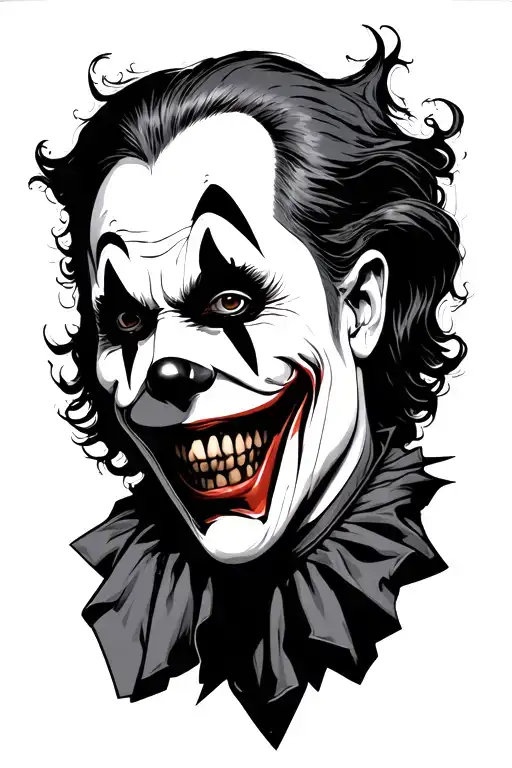 art the clown terrifier tattoo design idea