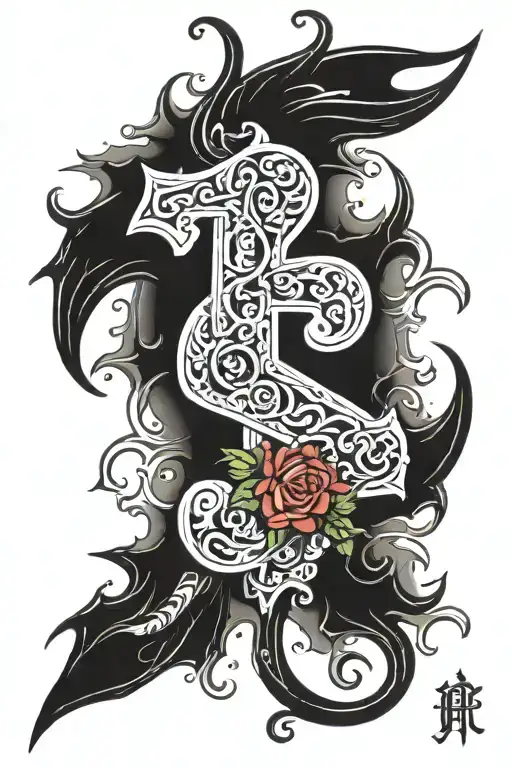 1991 in Román numbers and in gohic type tattoo design idea