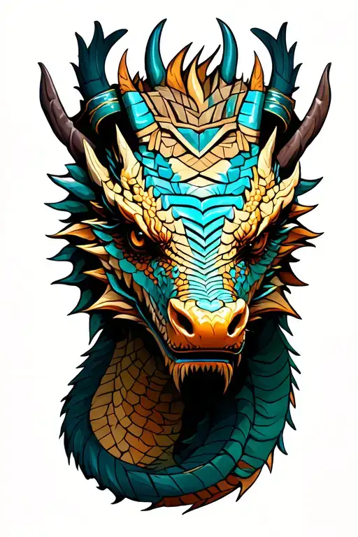 Aztec Dragon wrapped tattoo design idea