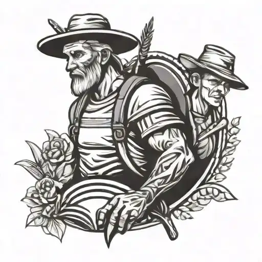 farmer and protector tribe  tattoo design idea