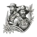 farmer and protector tribe  tattoo design idea