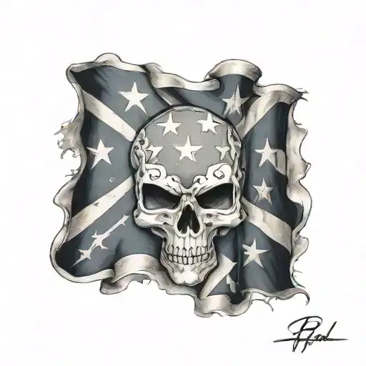 Rebel Flag tattoo design idea