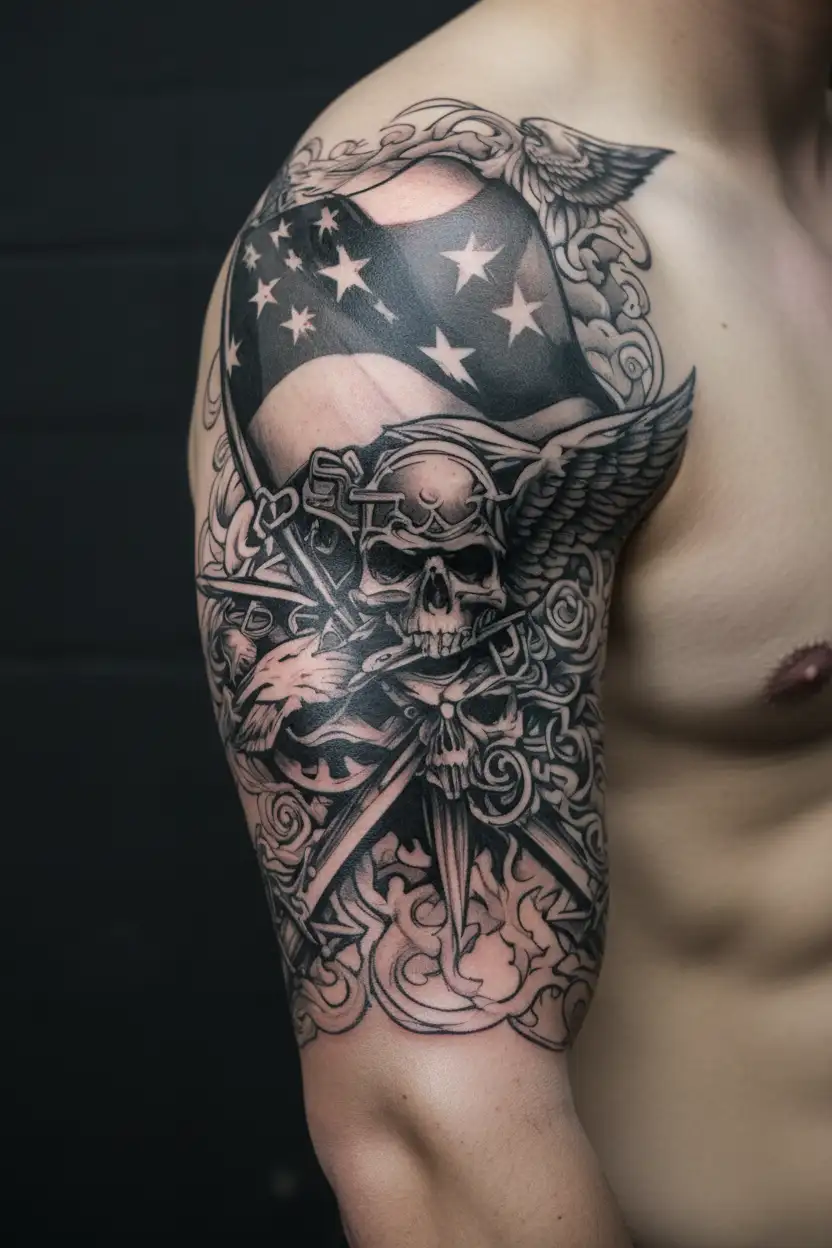 military, patriotic, war Nobody told me tattoo design idea