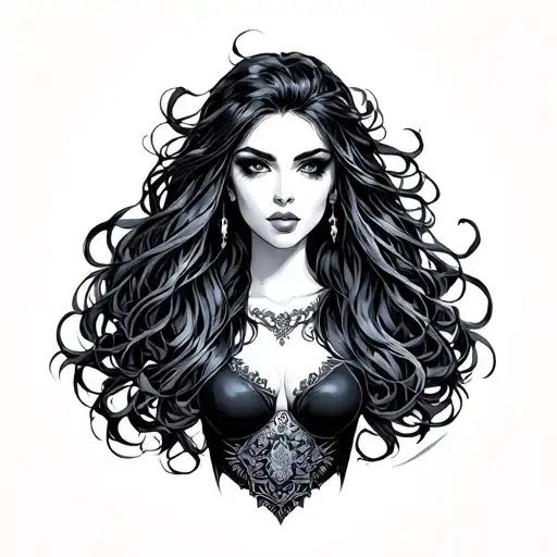 Morgana with big titties tattoo design idea