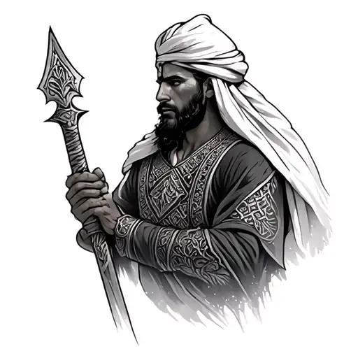 Arab Warrior tattoo design idea