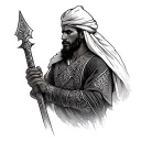 Arab Warrior tattoo design idea