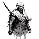 Arab Warrior tattoo design idea