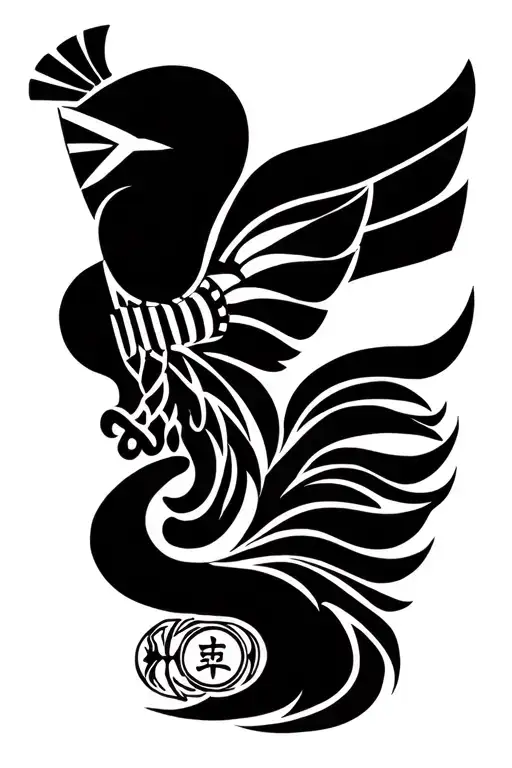 Filipino igorot tribal tattoo with Philippine flag and Air Force logo tattoo design idea