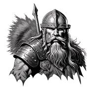 viking warrior tattoo design idea