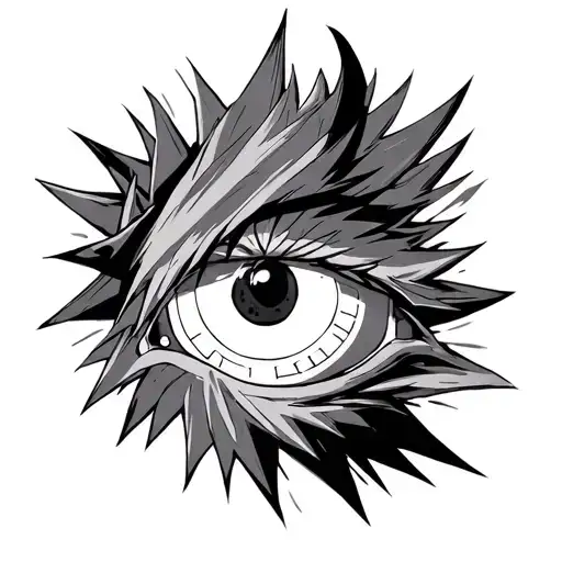 luffy gear 5 and goku ultra instinct and naruto sage eye and ichigo  tattoo design idea