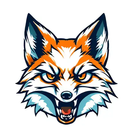 Fox Face tattoo design idea