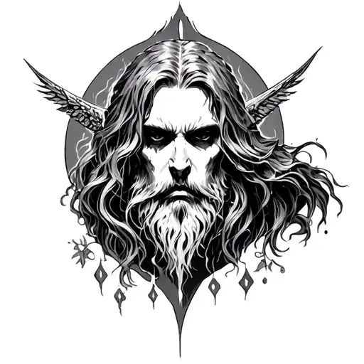 Narsil under the doors of durin tattoo design idea