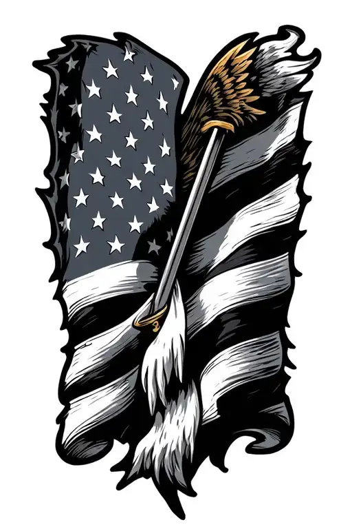 We the People 1776 flag tattoo design idea