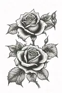 Wilting rose tattoo design idea