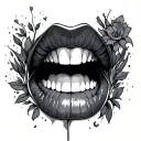 Throat tattoo design idea