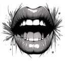 Throat tattoo design idea