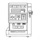 simple slot machine turned slightly to the right tattoo design idea