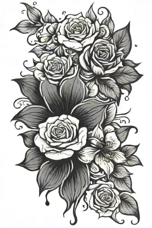 no rain, no flowers tattoo design idea