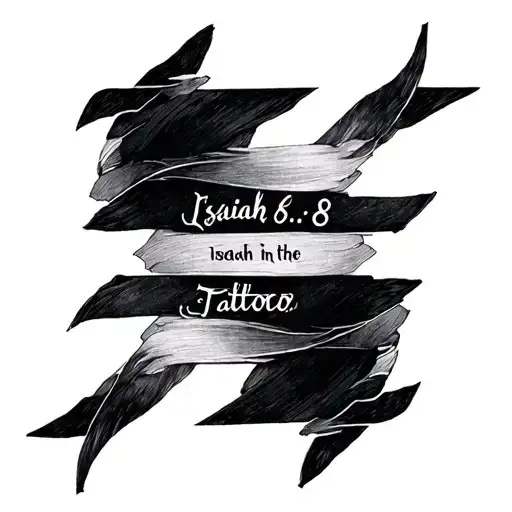 isaiah 6:8 written in the stripes tattoo design idea