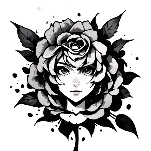 color, photorealistic, blurry, low quality, sketchy, unfinished, cartoonish, anime tattoo design idea