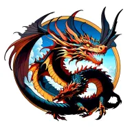 dragon flying tattoo design idea