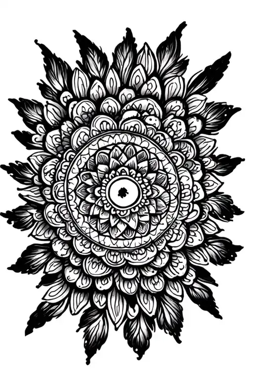 mandala arm henna Solitude Beckons Me tattoo design idea