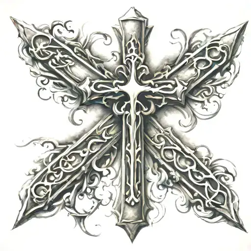 Faith cross men's tattoo tattoo design idea