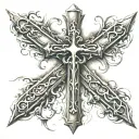 Faith cross men's tattoo tattoo design idea