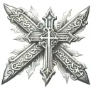 Faith cross men's tattoo tattoo design idea