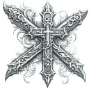 Faith cross men's tattoo tattoo design idea