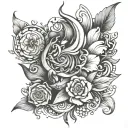 Hidden J tattoo design idea