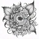 Hidden J tattoo design idea