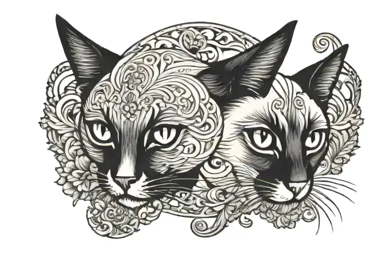 white siamese cat tattoo tattoo design idea