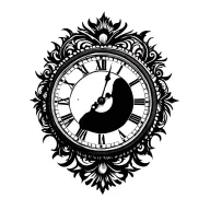 clock face tattoo design idea